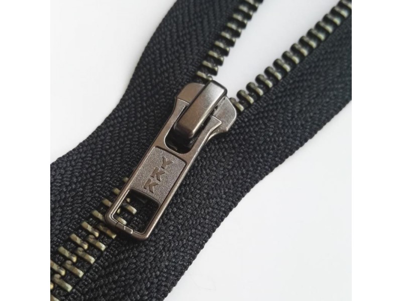 5 YKK Metal Zipper Open End Brass Finish- 57 Colors - 17 Lengths Available