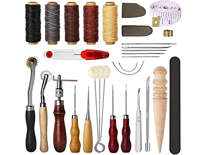 LEATHER BELT MAKING STARTER KIT INC TOOLS 31 PIECES