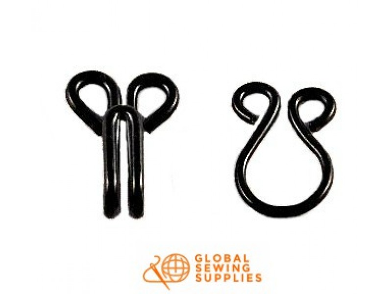 10 Metal Hooks and Eyes / Black, Silver / Size 10 to 15 Mm / Sewing Closure  System, Metal Hook and Eye -  Canada