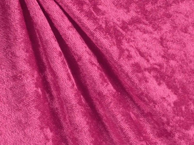 Rojo aplastado terciopelo velour estirar material de tela - poliéster - 150  cm (59) de ancho
