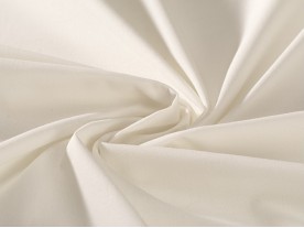 Organic Cotton White Poplin Fabric, 150cm  